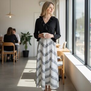 Vintage 60s Alfred Werber polyester Double knit maxi dress with Shawl Collar S/M